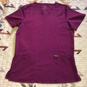 Cherokee S Wine Scrub Top
